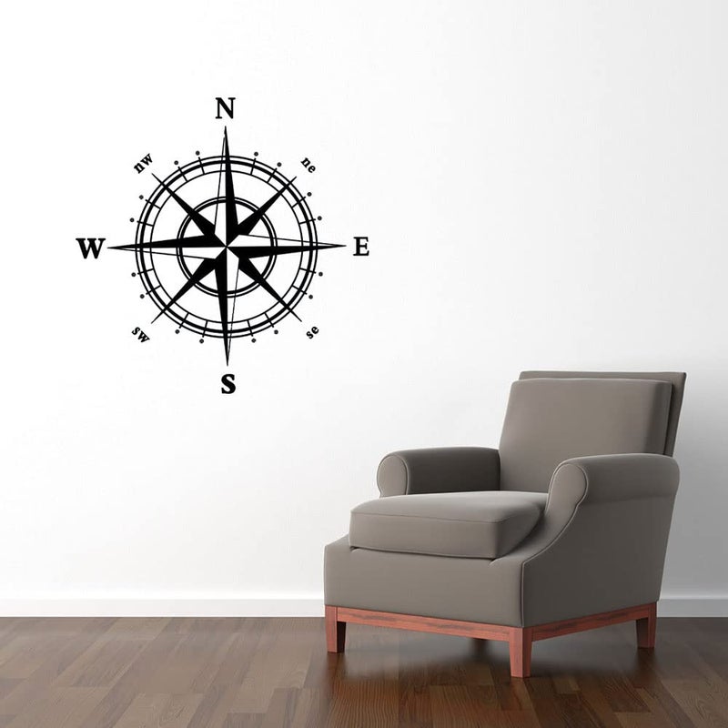 BooDecal Navigation Compass Ocean Wall Decals Stickers Decorations for Living Room Bedroom 20 inches x 20 inches - Image 4
